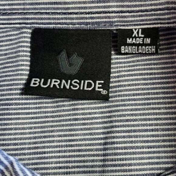 Burnside Blue Casual Button Down Long Sleeve‎ Sz XL Shirt - Picture 8 of 16